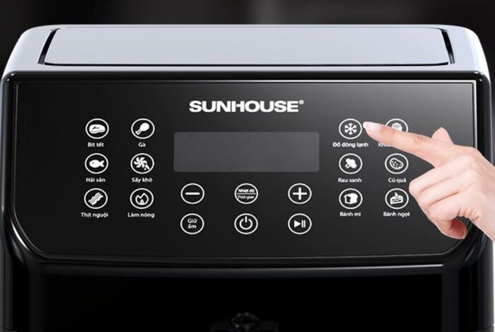 Chức năng rã đông nhanh chóng, tiện lợi khi cài đặt nhiệt độ nồi chiên không dầu ở chế độ thích hợp