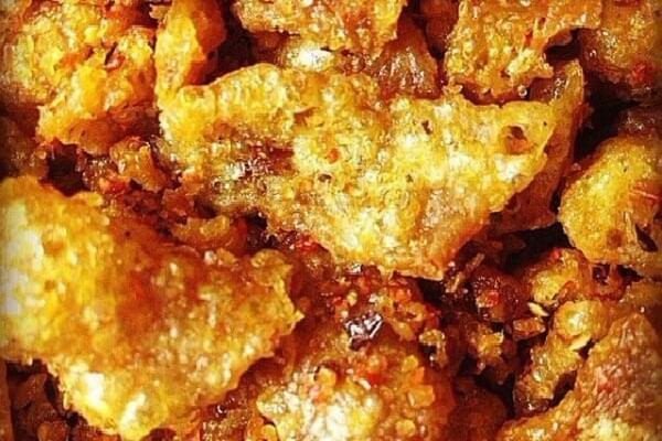 Da heo chiên giòn mắm tỏi thơm lừng, vàng óng