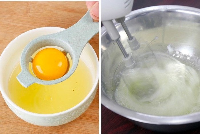 Đánh bông lòng trắng trứng làm bánh bông lan dễ dàng