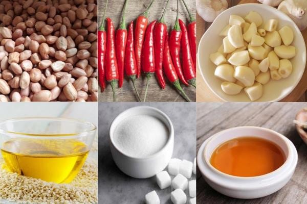 Đậu phộng rang tỏi ớt thành phẩm vàng giòn