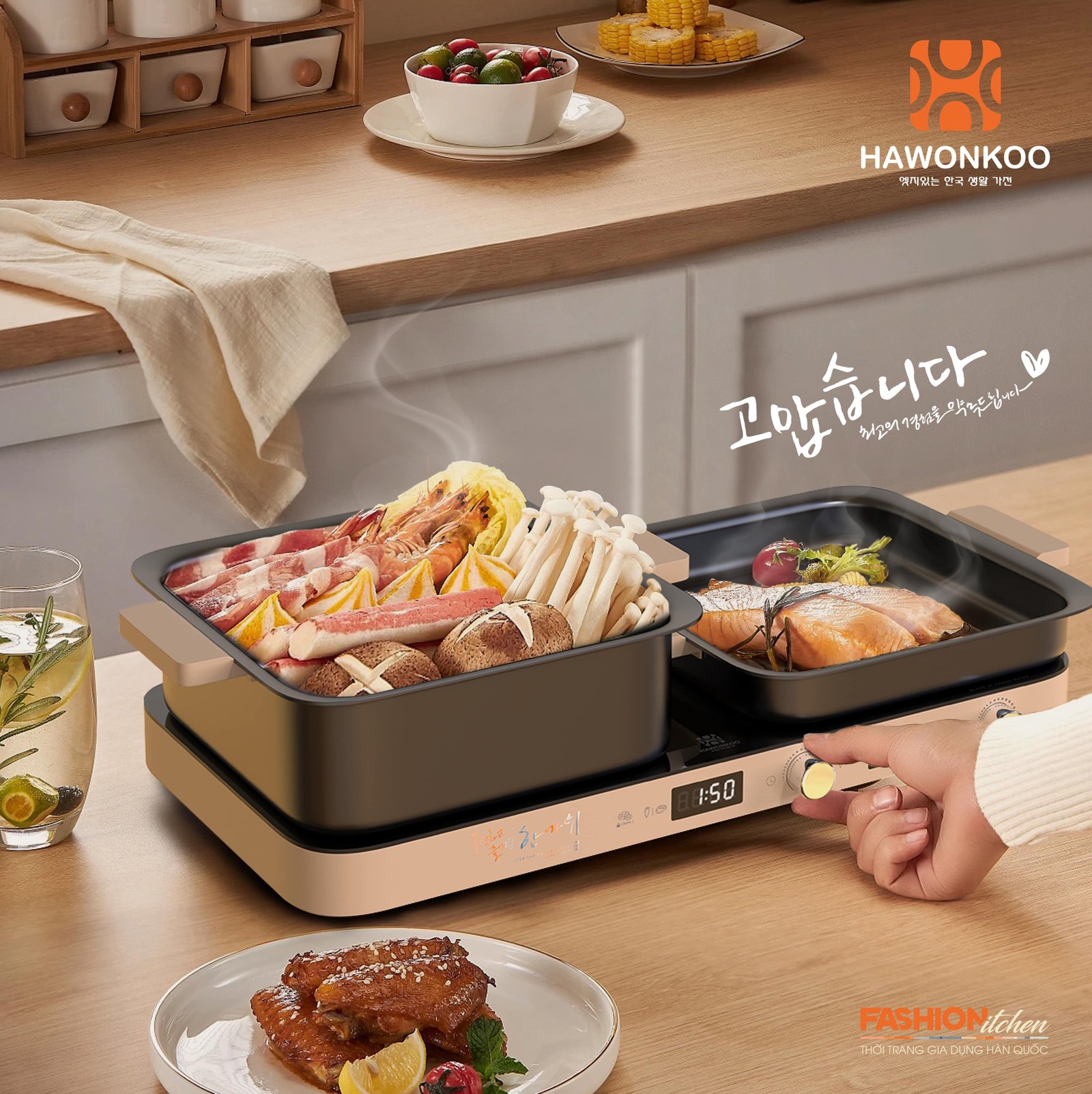 Điều chỉnh nhiệt độ bếp lẩu nướng phù hợp