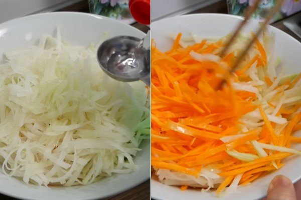 Dưa chua giòn ngon ăn kèm bánh xèo miền Tây