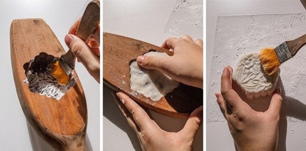 Dụng cụ khuôn gỗ truyền thống để đóng bánh dẻo đẹp mắt