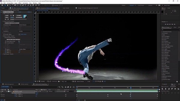 Giao diện phần mềm After Effect chuyên nghiệp cho sản xuất video ẩm thực.