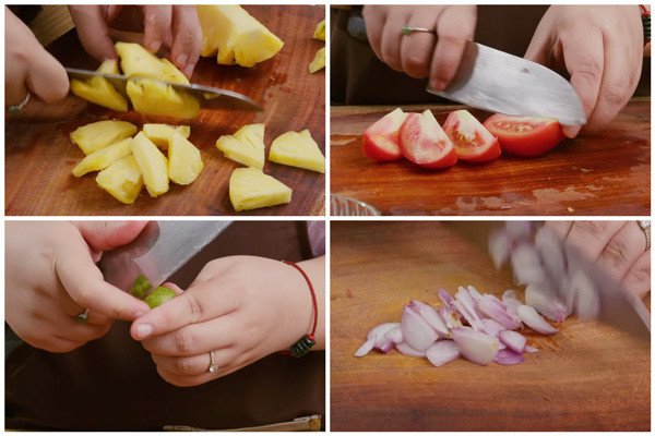 Gọt vỏ sấu để nước canh không bị chát