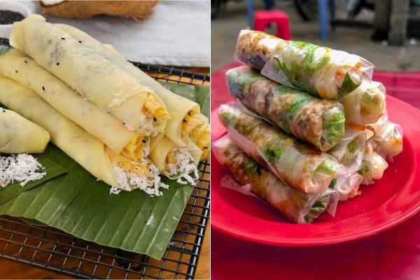 Hai loại bò bía ngọt và bò bía mặn phổ biến