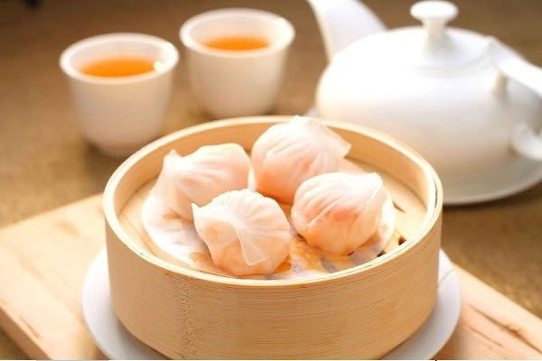 Háo cảo tôm hấp vàng ươm, vỏ mỏng nhân tôm đỏ tươi