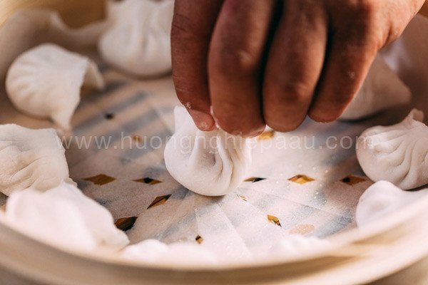 Hấp há cảo nhân thịt tôm chín tới