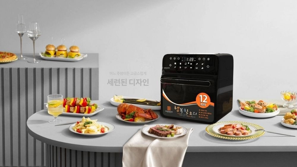 Hàu phủ phô mai chuẩn bị nướng bằng nồi chiên không dầu