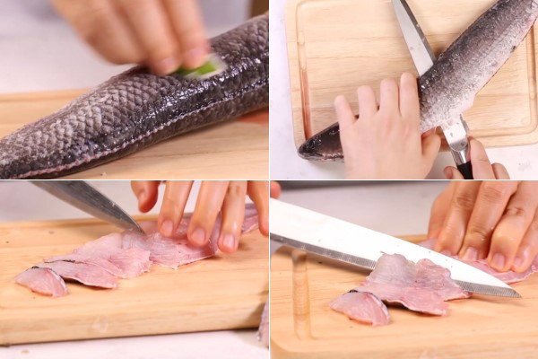 Hướng dẫn sơ chế và lọc thịt cá lóc làm mì Quảng sạch sẽ
