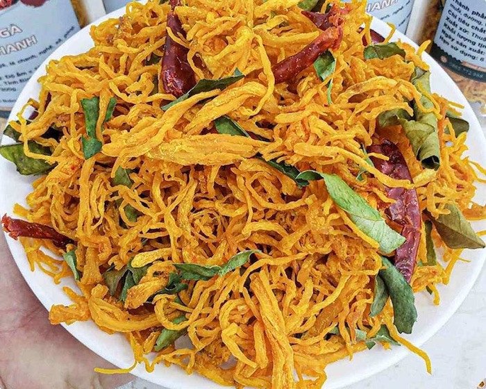 Khô gà lá chanh nướng nồi chiên không dầu vàng tươi
