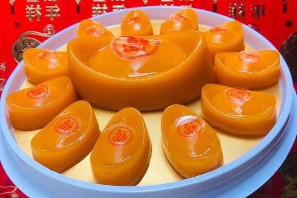 Khuôn bánh tổ truyền thống của người Hoa sau khi hấp