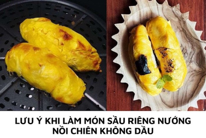 Kiểm tra sầu riêng nướng thường xuyên để đảm bảo chín vàng đều