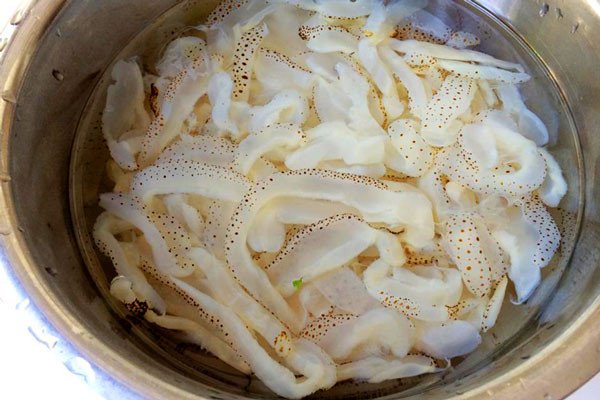 Kỹ thuật ngâm sứa tươi với phèn chua và muối để loại bỏ độc tố