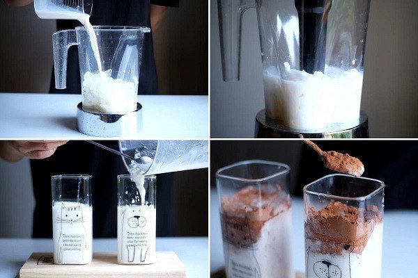 Làm milo dằm dừa đơn giản tại nhà