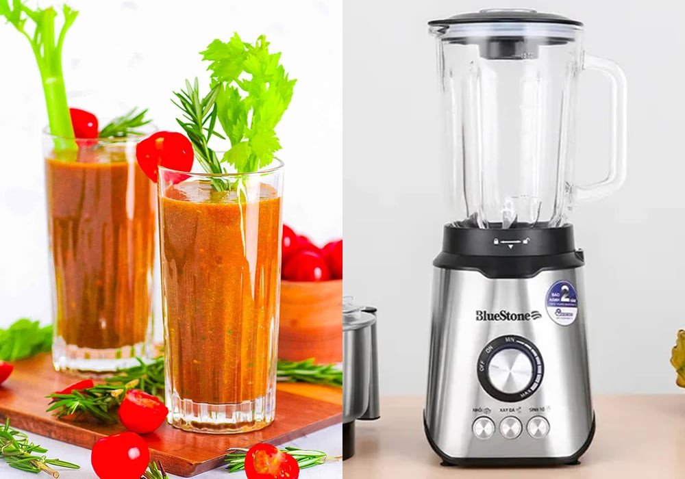 Làm sinh tố cà chua cần tây thanh mát