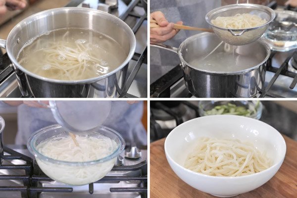 Luộc sợi mì tương đen đúng cách giúp mì dai hơn
