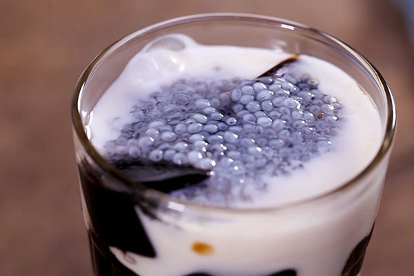 Ly sương sáo nước cốt dừa giải nhiệt mùa hè thơm ngon