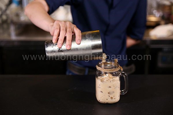 Ly trà sữa thạch phô mai thơm ngon đã hoàn thiện