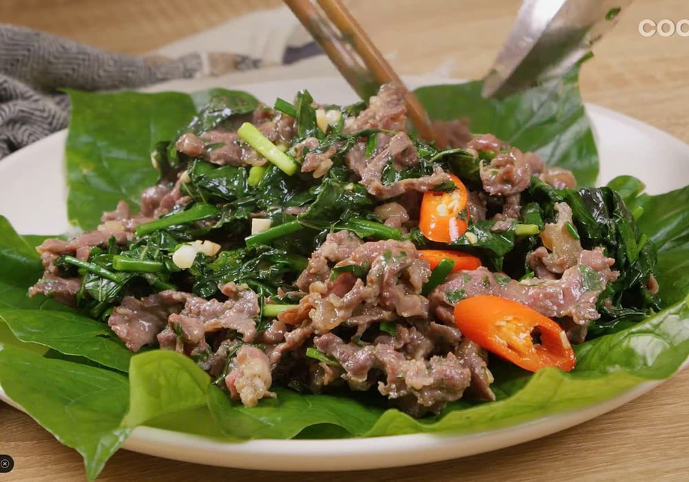 Món bò xào lá lốt thơm lừng, ấm bụng