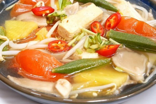 Món canh chua nấm chay thanh đạm, thơm ngon, dễ làm