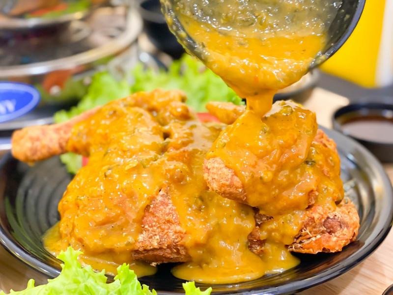 Món gà chiên sốt phô mai thơm ngon