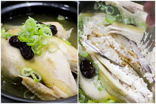 Món gà hầm nhân sâm Samgyetang thơm ngon, bổ dưỡng với nước dùng trong