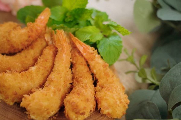 Món tôm chiên xù thành phẩm hấp dẫn