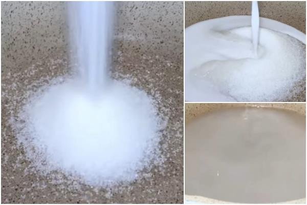 Nấu nước đường cốt dừa cho công thức bánh bò nướng