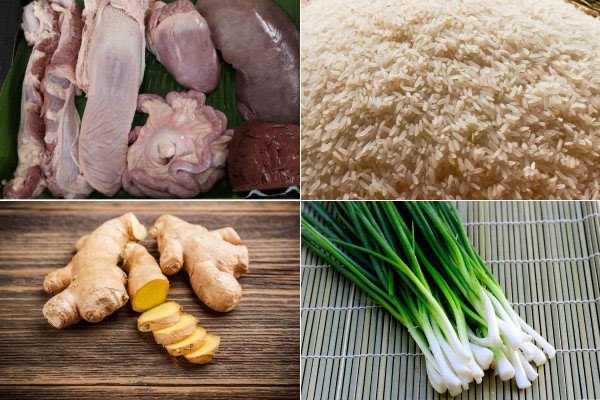 Nguyên liệu cần chuẩn bị để nấu cháo lòng thơm ngon