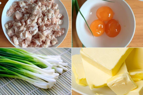 Nguyên liệu chính cho món sụn gà rang trứng muối béo ngậy