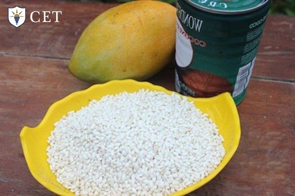 Nguyên liệu chính để làm xôi xoài Thái Lan tại nhà