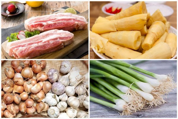 Nguyên liệu chính làm thịt kho măng