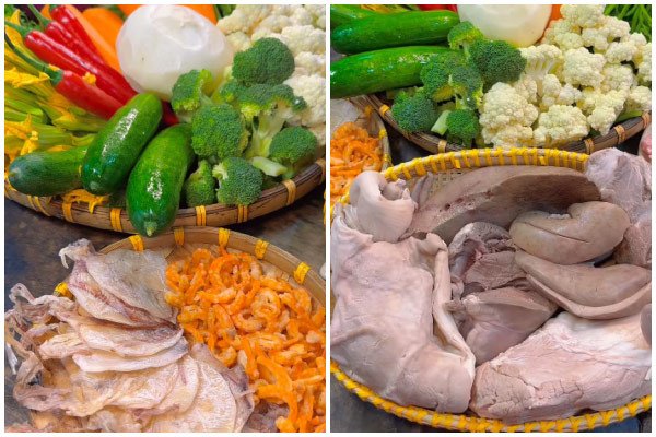 Nguyên liệu chính nấu lẩu cù lao thập cẩm