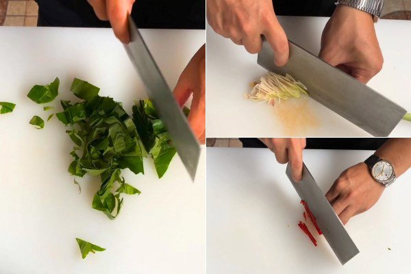 Nguyên liệu chuẩn bị cho món cá chạch chiên giòn lá lốt