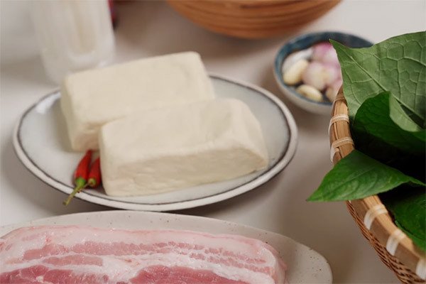 Nguyên liệu chuẩn bị cho món canh cà bung đậu