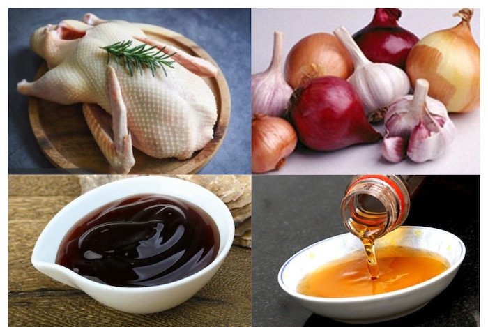 Nguyên liệu chuẩn bị cho món vịt nướng nồi chiên không dầu