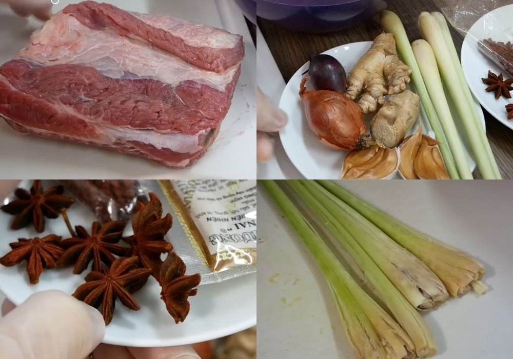 Nguyên liệu làm bò kho ngũ vị hương