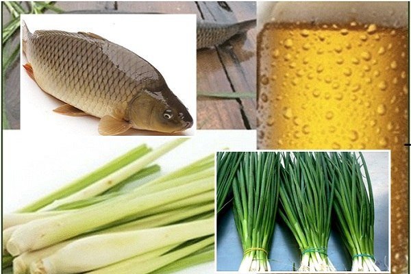 Nguyên liệu làm cá chép hấp bia