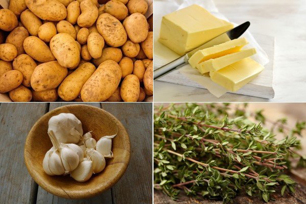 Nguyên liệu làm khoai tây đút lò