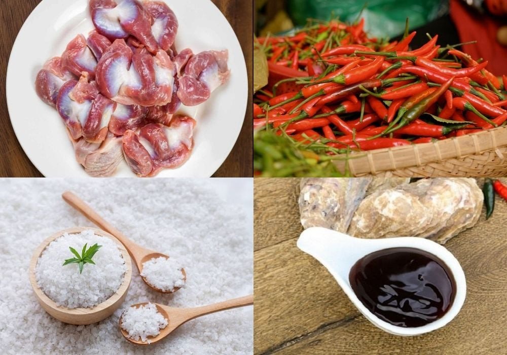 Nguyên liệu làm mỡ gà nướng muối ớt