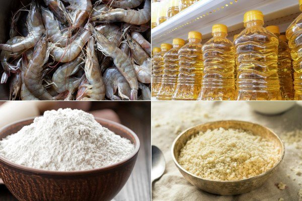 Nguyên liệu làm tôm chiên xù giòn rụm
