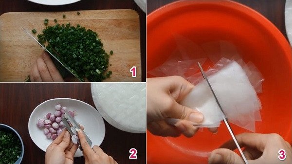 Nguyên liệu tươi ngon cho món bánh tráng mỡ hành tự làm