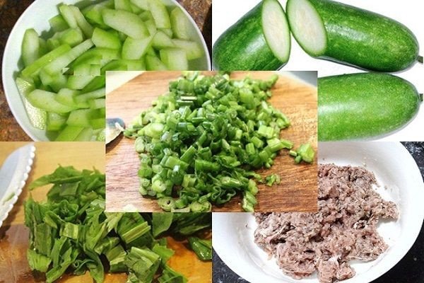 Nguyên liệu tươi ngon cho món canh bí đao nấu thịt băm