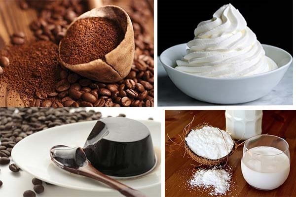 Nguyên liệu tươi ngon cho món cappuccino dừa milk foam thạch cà phê