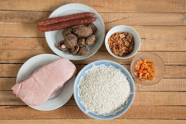 Nguyên liệu tươi ngon cho món xôi mặn thập cẩm hấp dẫn