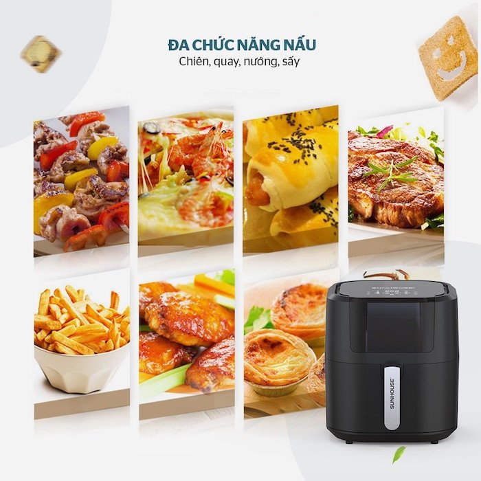 Nồi chiên không dầu điện tử đa năng cho trải nghiệm nấu ăn hiện đại