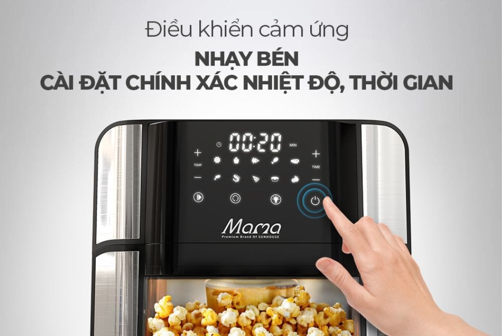 Nồi chiên không dầu điện tử tiện lợi cho việc làm bắp rang bơ