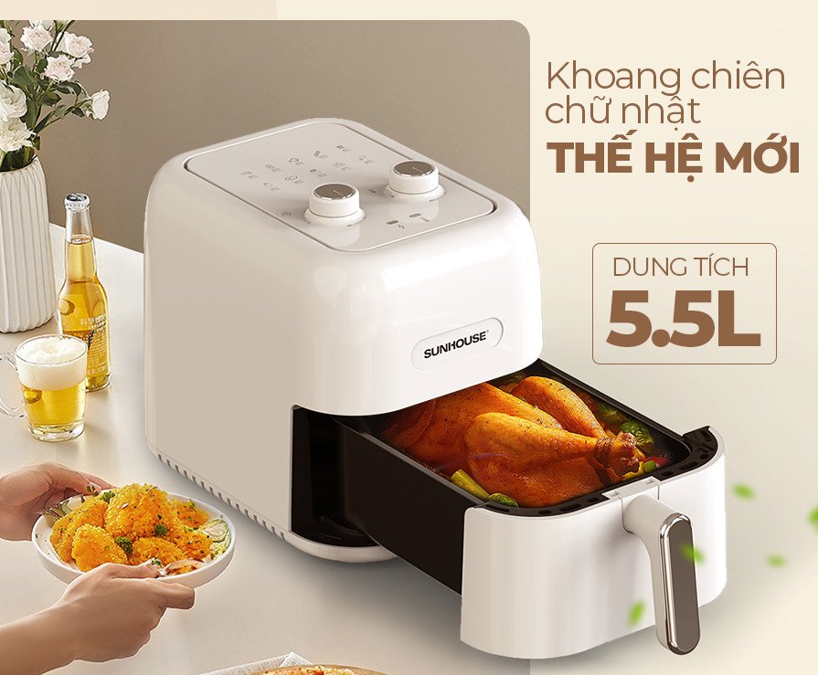 Nồi chiên không dầu dung tích 5.5L