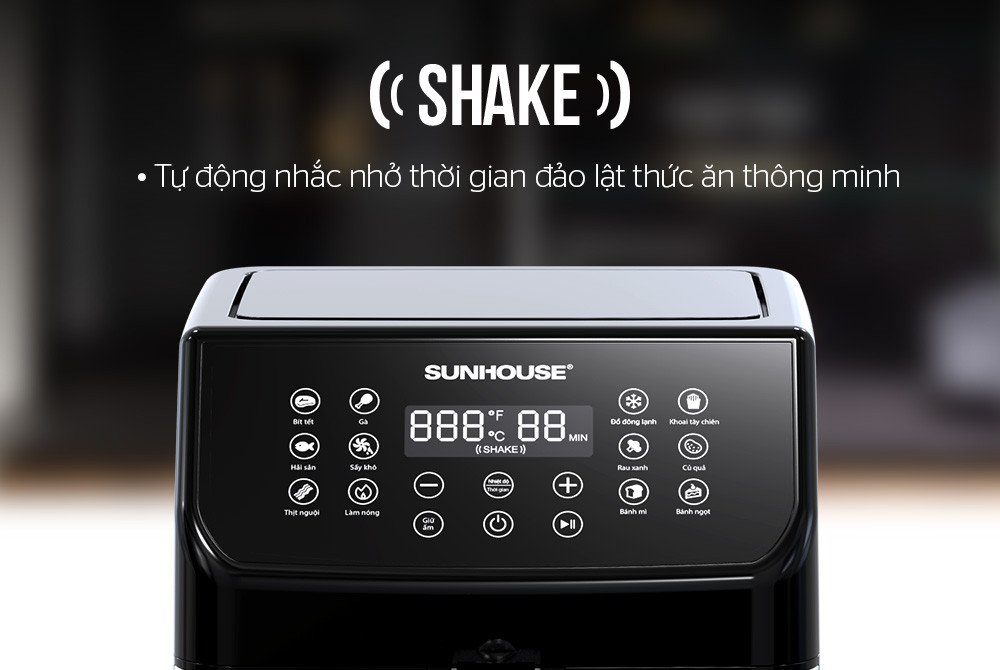 Nồi chiên không dầu thông minh với khả năng nhắc nhở lật thực phẩm